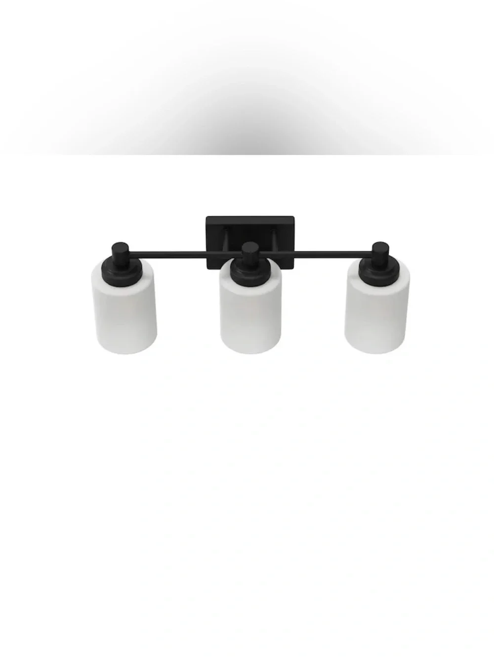 New Project Source Emma matte black Modern 3-Light Bathroom Vanity Light Fixture